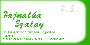 hajnalka szalay business card